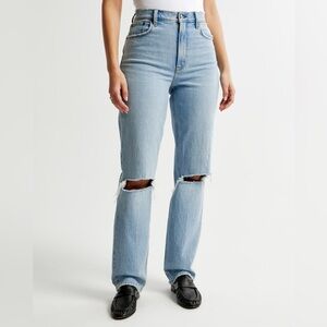 Abercrombie & Fitch Curve Love Ultra High Rise 90s Straight